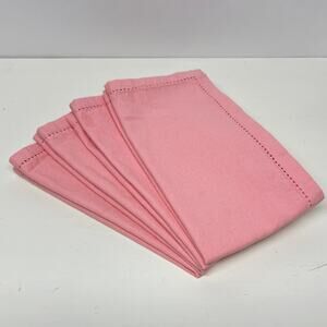 Country Living Cotton Hemstitch Napkins in Pink